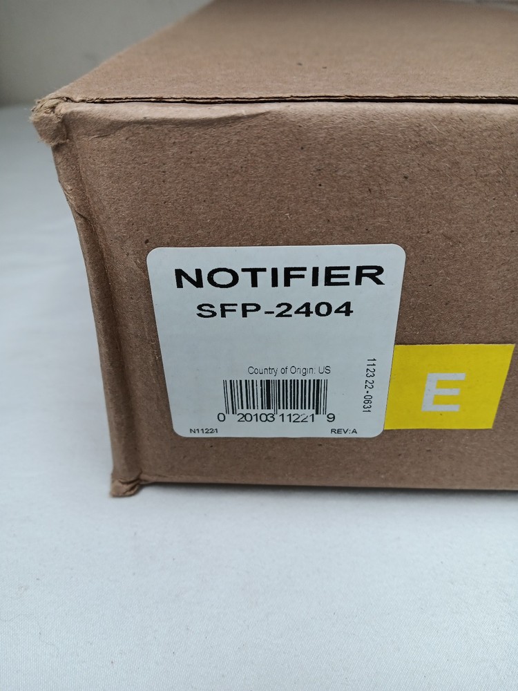 Fire Alarm Panel, Conventional, 4 Zone, Notifier Model #SFP-2404