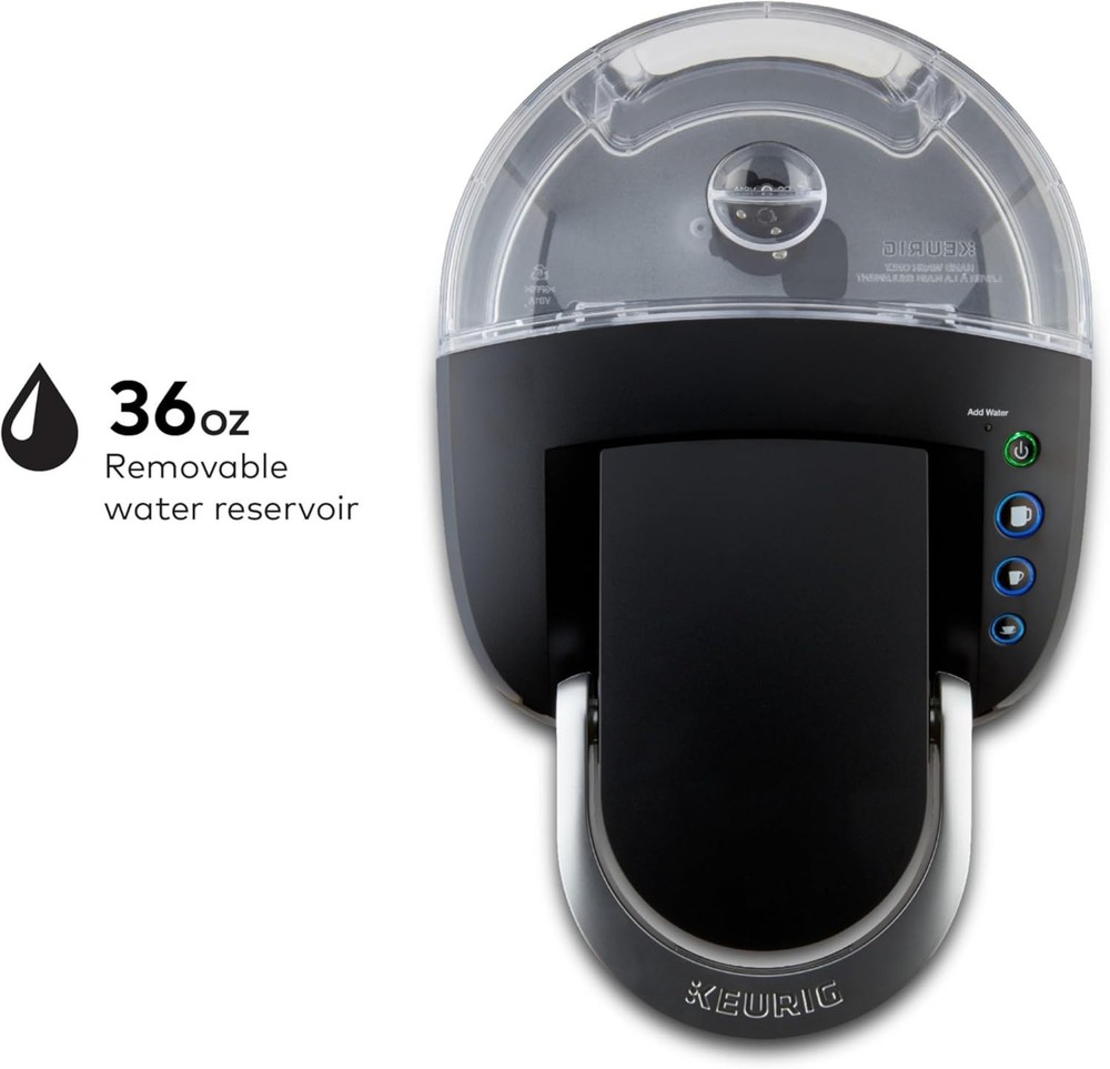 K-Compact Single-Serve Coffee Maker - 3 Brew Sizes & Space-Saving Design