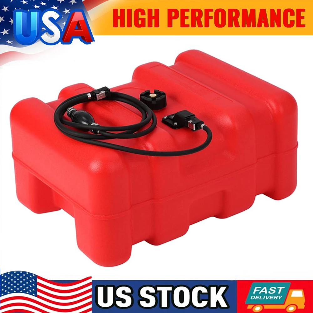 14 Gallon 55L Portable Marine Fuel Tank Outboard Boat Motor Gas Tank with Hose