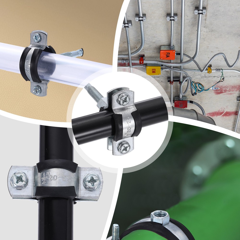 8pcs 1-1/4" Split Ring Pipe Hanger Wall Mount Pipe Bracket Clamp (M8)