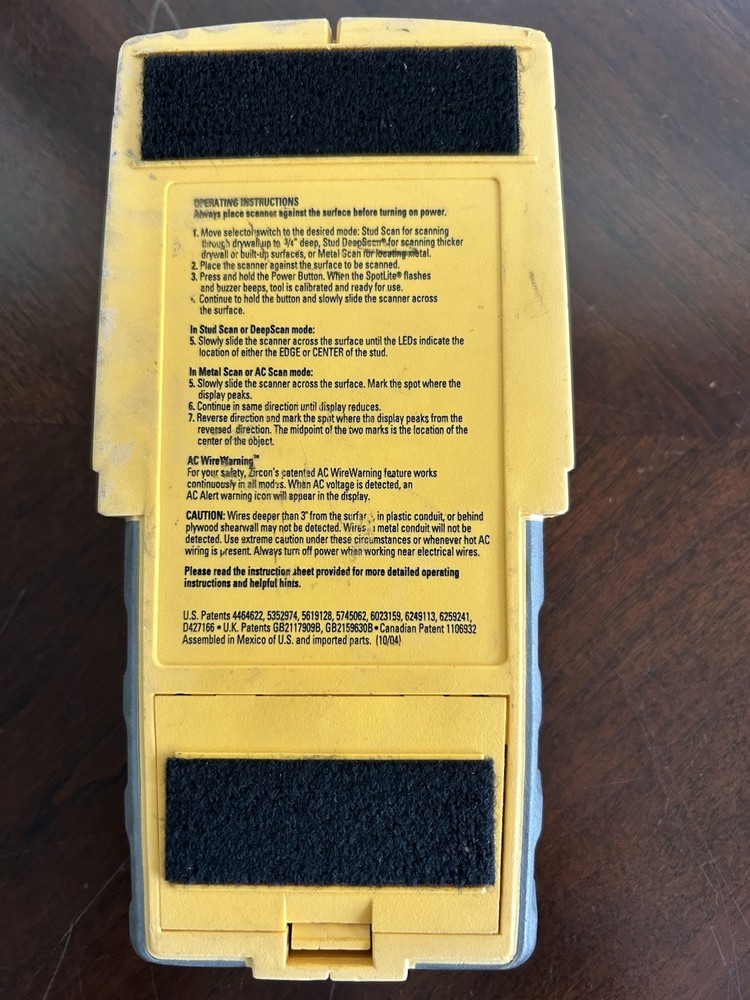 ZIRCON One Step Triscanner Multifunction Center Vision Stud Finder EUC