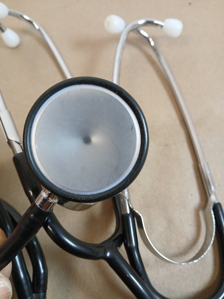 Dual Head Teaching Medical Training Stethoscope Black