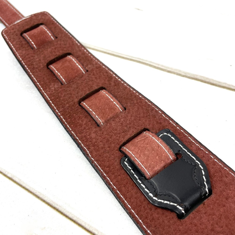 Walker & Williams LC-38 100% Hand Made Leather Strap with Carved Spider & Web
