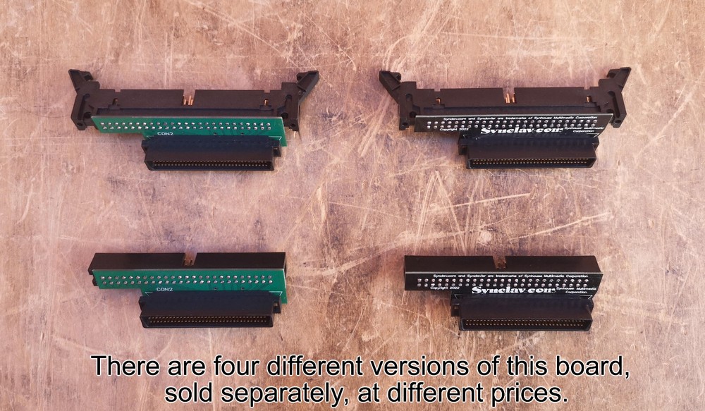 Synclavier 68-pin Mini-Centronics MD68M to 50-pin Ejector Header SCSI Adapter