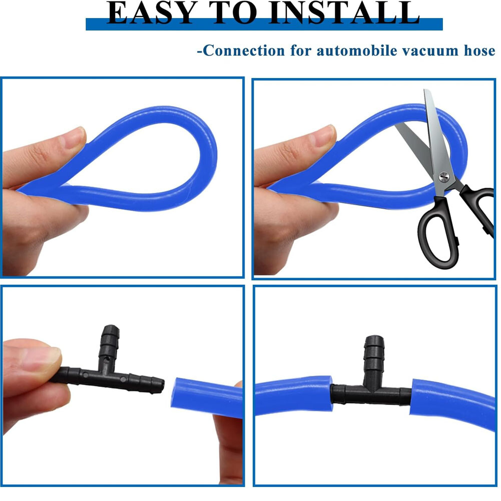 6PACK Car Vacuum Hose Automotive Silicone Vacuum Hose line Kit High Performance