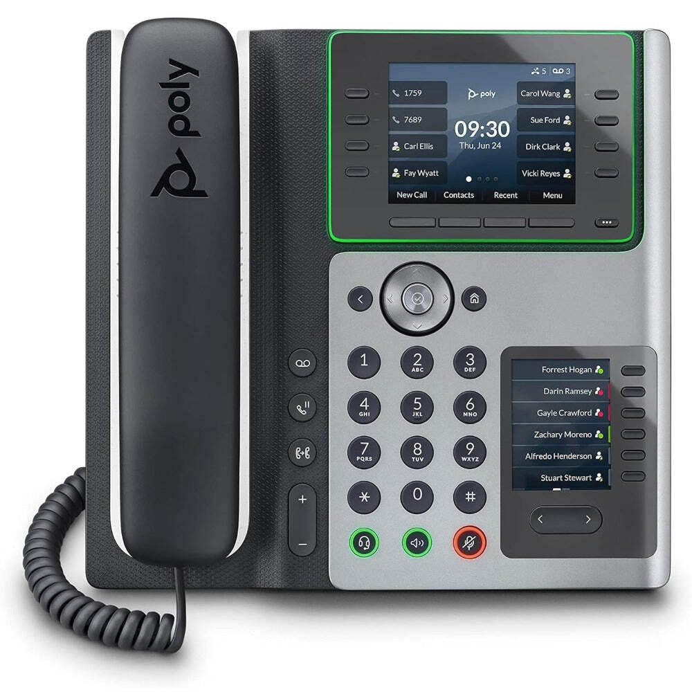 Poly Edge E450 IP Phone (2200-87030-025, 82M90AA) - New w/1-Year Warranty