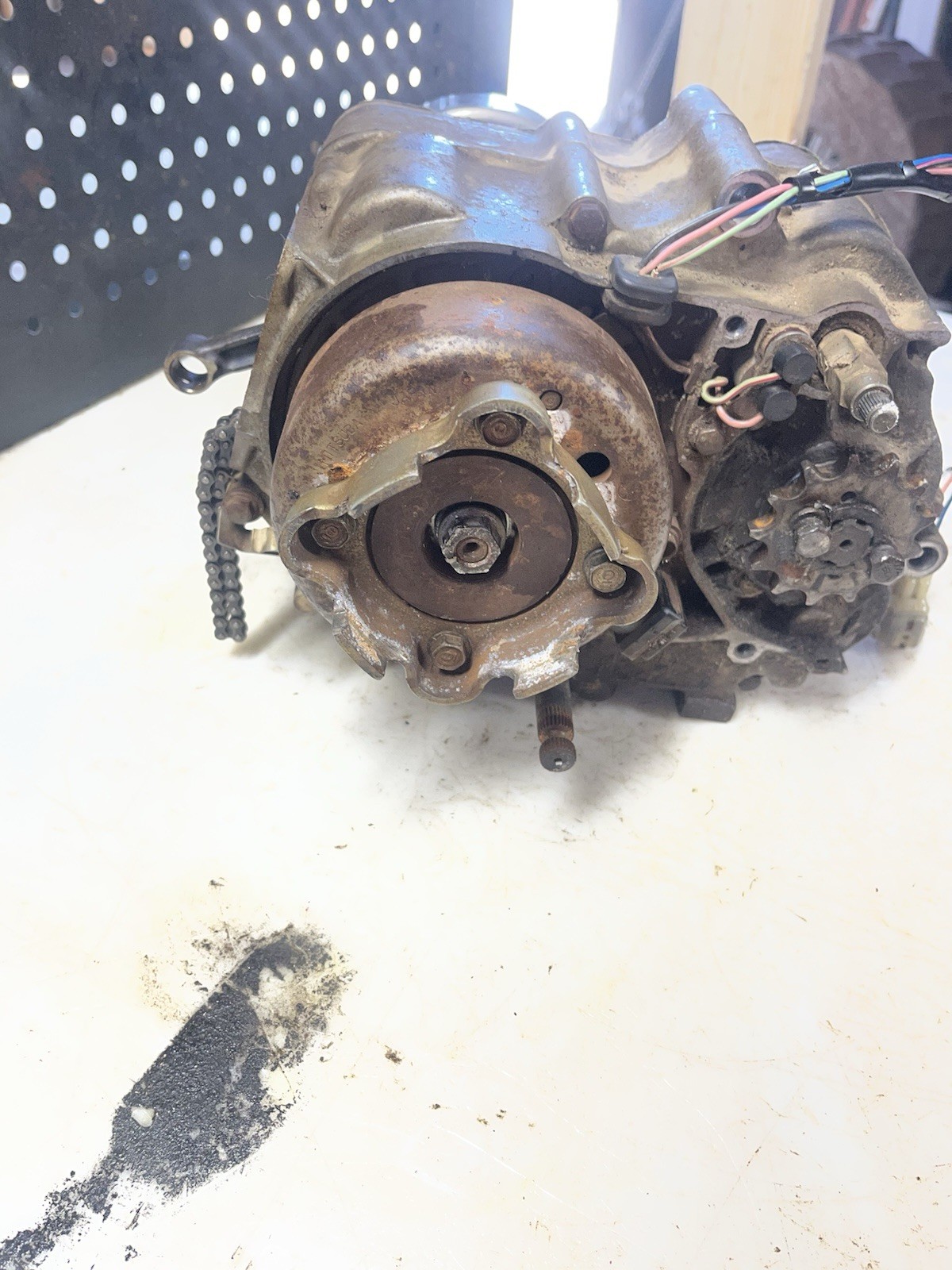 1993 Honda TRX 90 Bottom End Engine Crankcase Case Crankshaft Clutch Flywheel