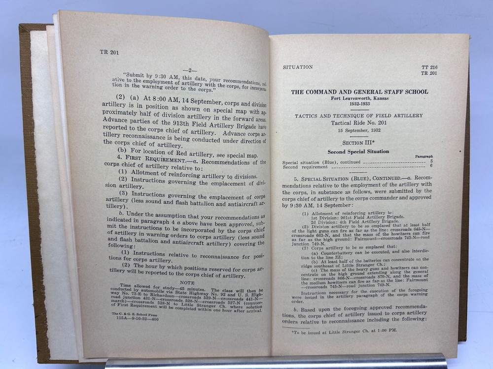 Command and General Staff School, Problems Second Year Course 1932-1933