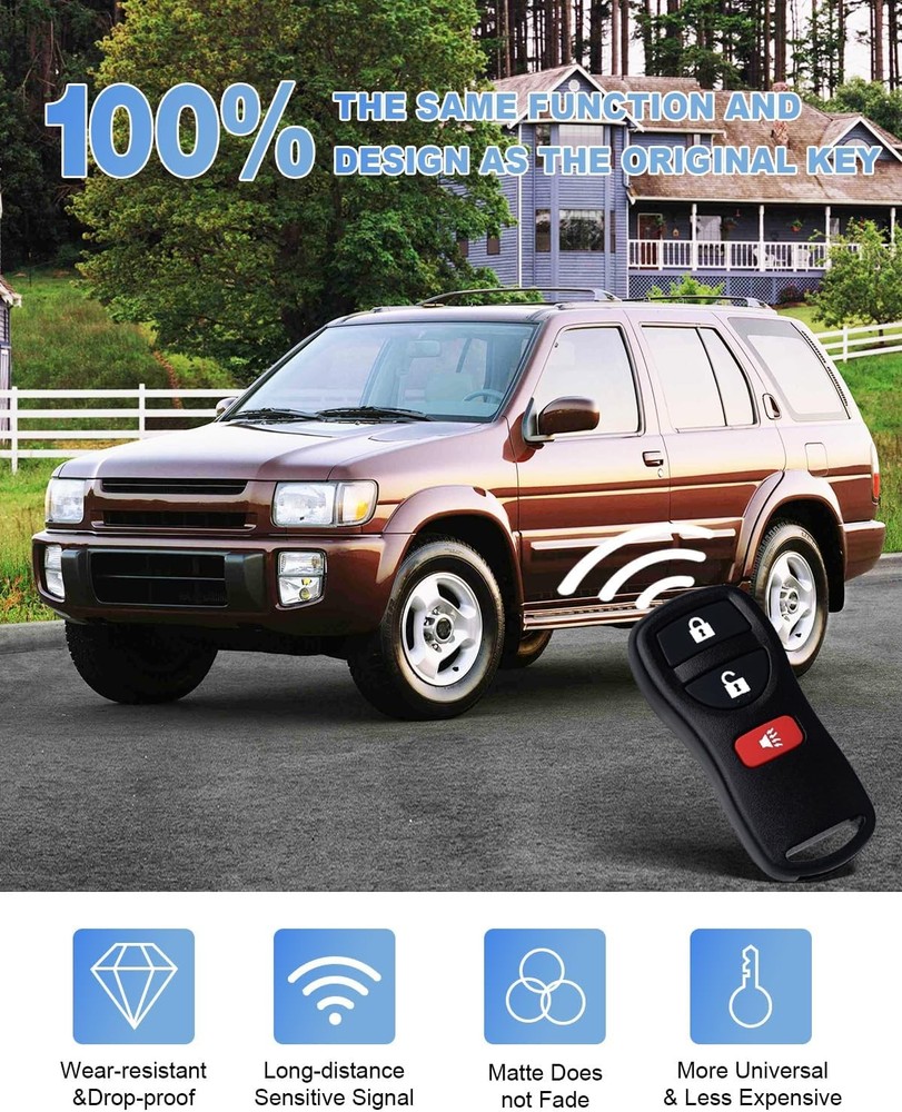 Key Fob Replacement 3 Buttons Keyless Entry Remote Control