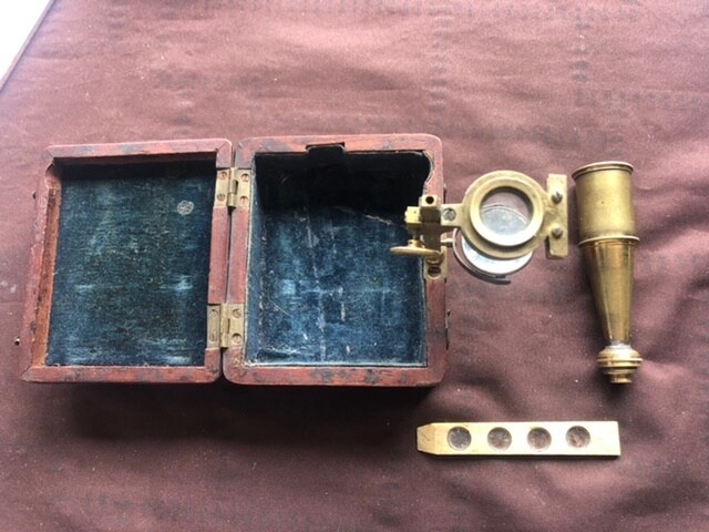 Antique Cary’s pocket microscope, c 1800