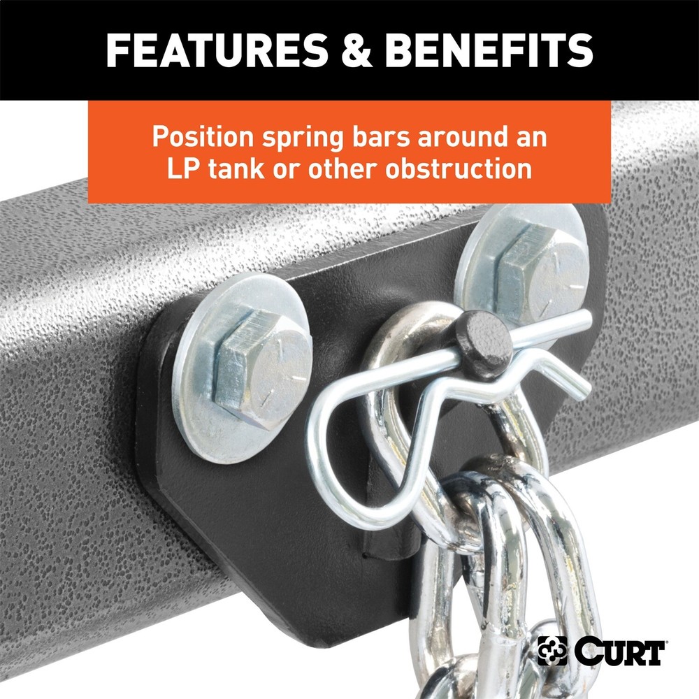 CURT 17005 Weight Distribution Bolt-On Hookup Brackets (2-Pack)