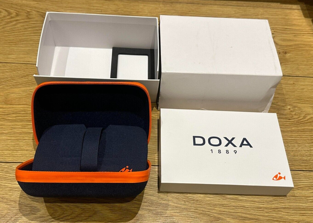Genuine Original Doxa Watch Presentation Travel Box Case Complete with Outer Box