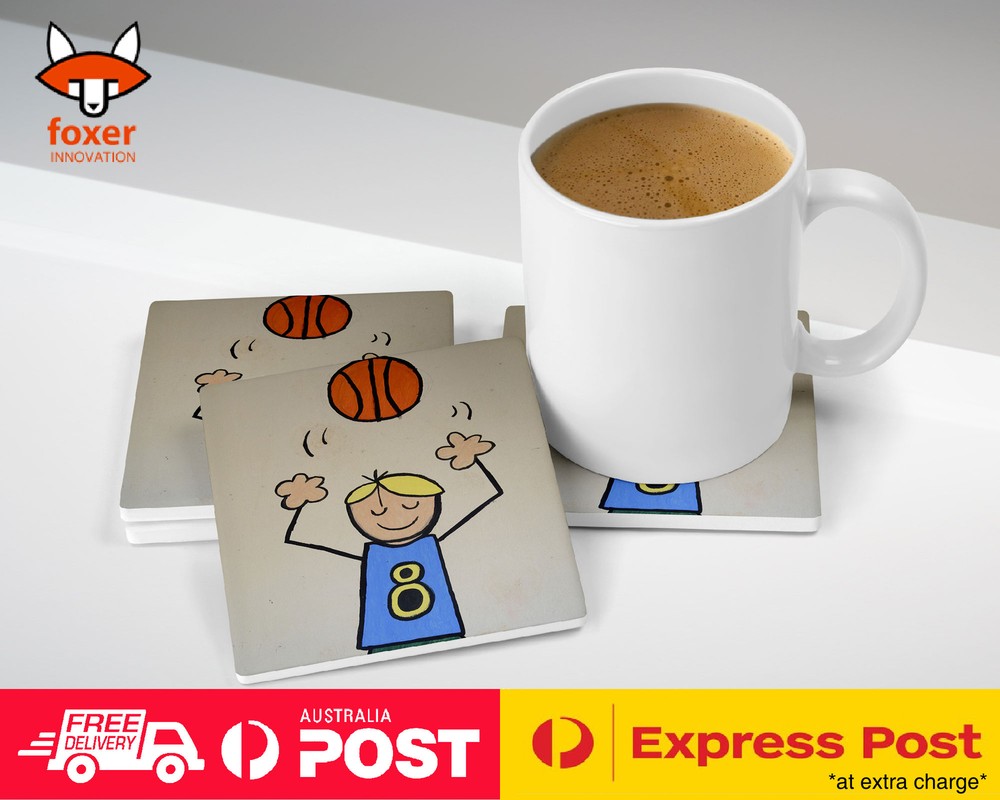 COASTER COFFEE DRINKING MAT|BASKETBALL CHILDRENS DRAWING
