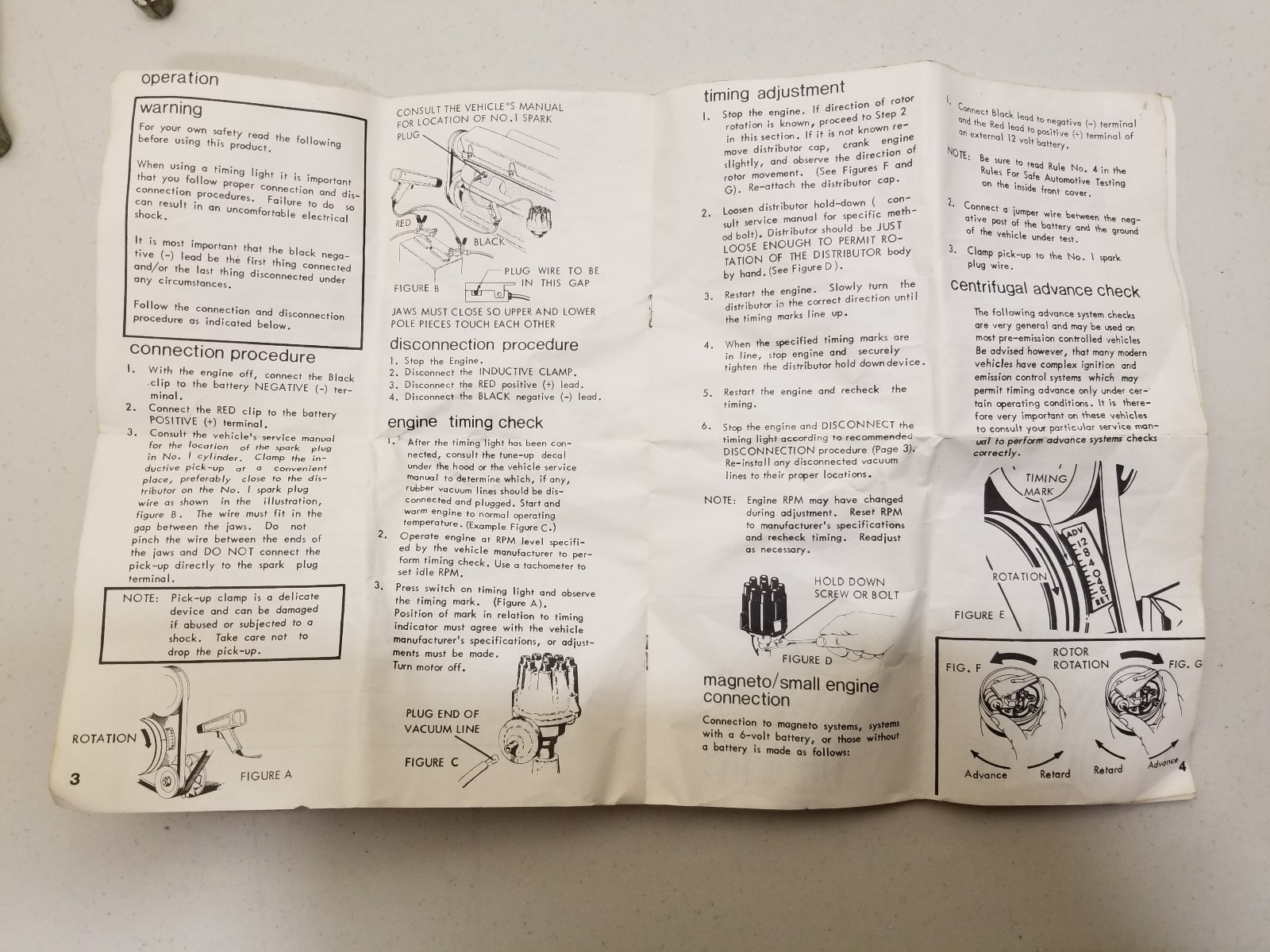 Vtg. Sears Craftsman Inductive Timing Light Gun 28-2134 w/Original Box UNTESTED