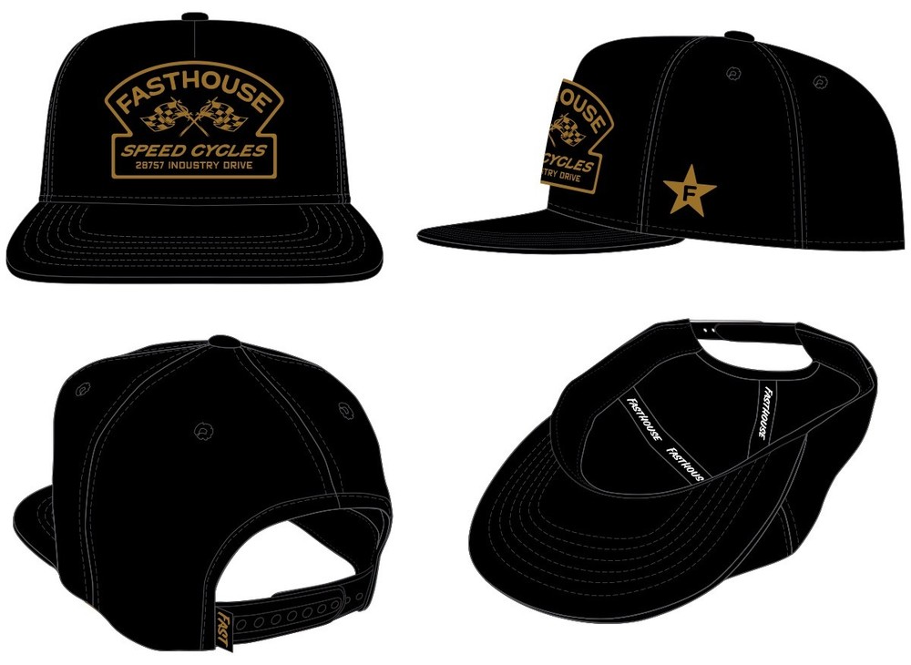 FastHouse 3210150500 - Crown Snapback Hat Black OS
