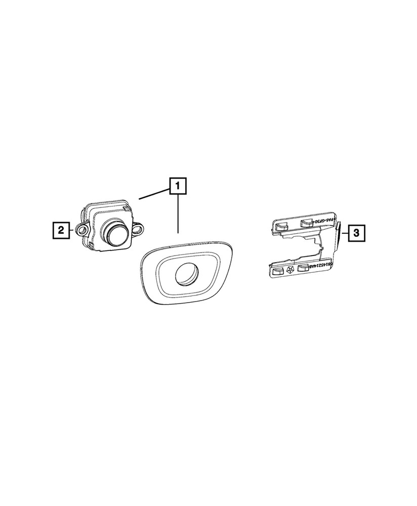 Genuine Mopar With Bezel Camera Assembly 1YR54MRCAI