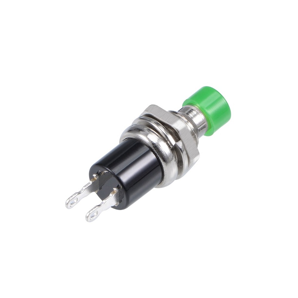 5Pcs,7mm Green Momentary Push Button Switch Round Flat Button SPST NO