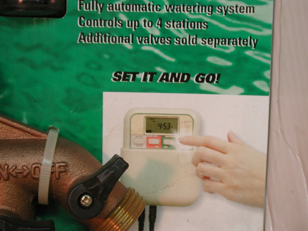 Orbit - AUTOMATIC YARD WATERING KIT - w/timer, 2 electric valves, 4 way brass co
