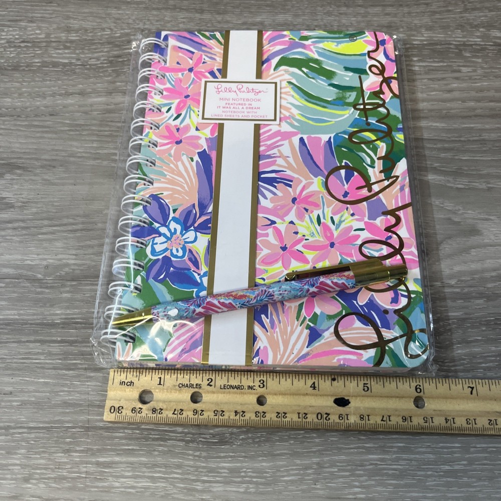 NEW LILLY PULITZER Mini Spiral Notebook With Pen