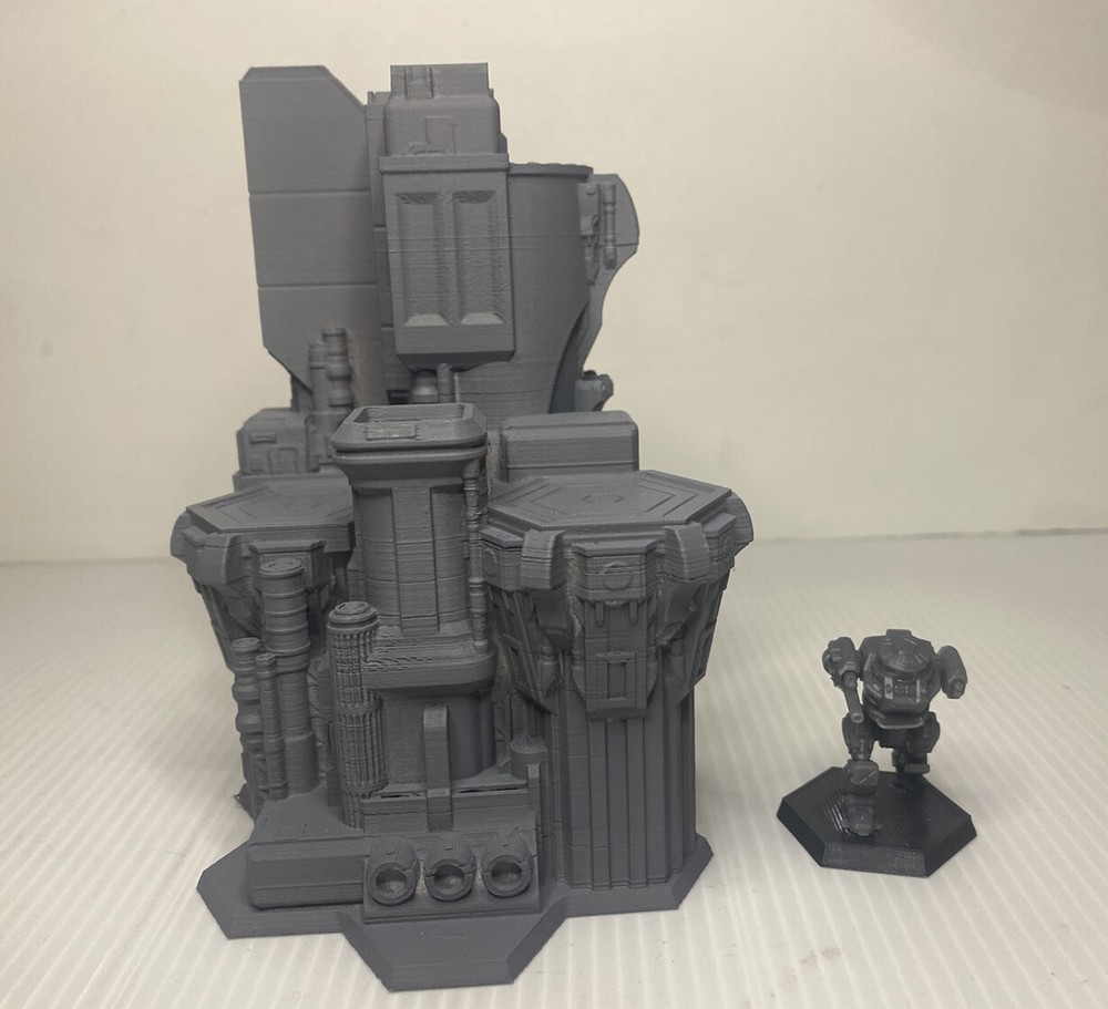 Spaceport Launch Facility w/ Hex Base, Tabletop War Game Terrain Battletech 6mm