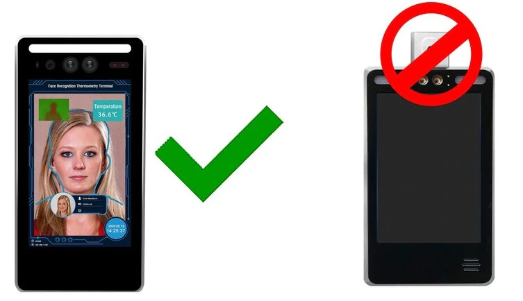 Temperature Screening Kiosk with Access Control & Face Recognition - No Stand