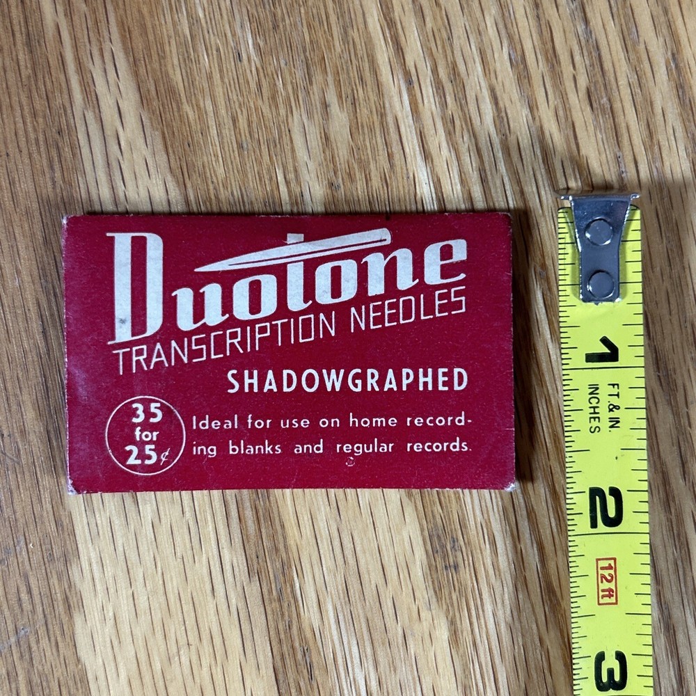 Antique Duotone Phonograph Needle Package Sealed Original Shadowgraphed