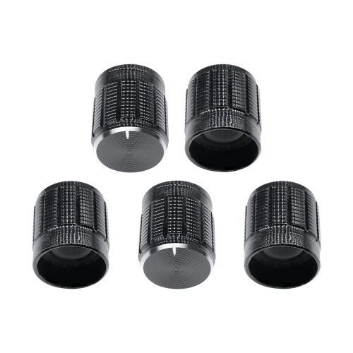 5PCS Useful Volume Control Rotary Knobs For 6mm Dia Knurled Shaft Potentiometer