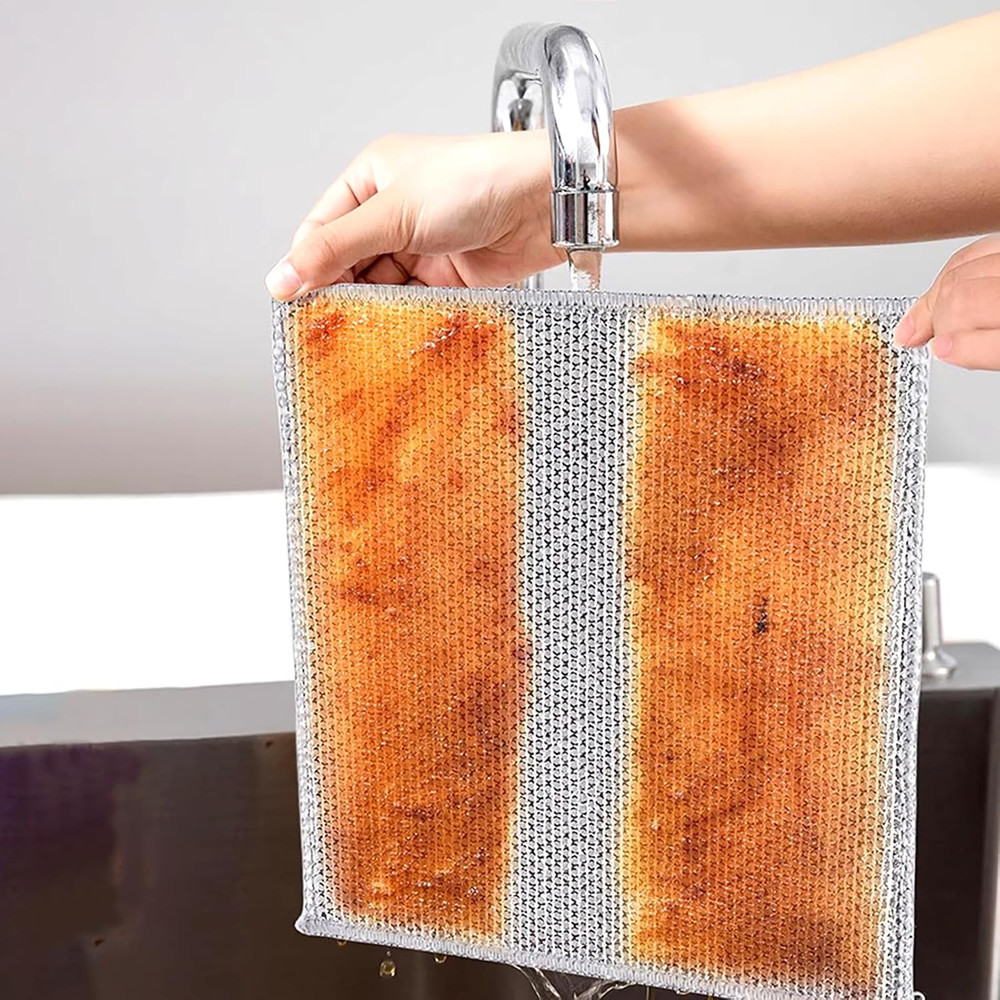 12Pcs Multifunctional Non-Scratch Wire Dishcloth Multipurpose Wire Dishwashing R