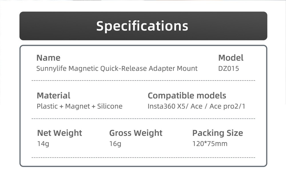Magnetic Quick Release Adapter Mount For Insta360 X5 Ace/Ace Pro 2 1 Camera Base