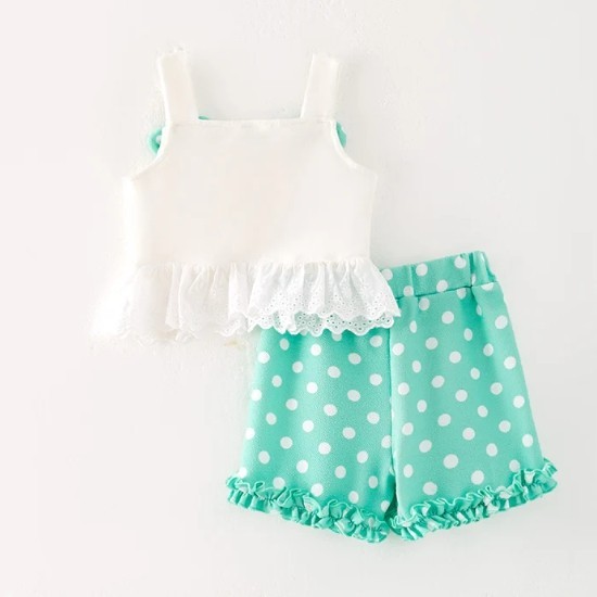 NEW Boutique Ice Cream Top & Ruffle Shorts Girls Outfit Set