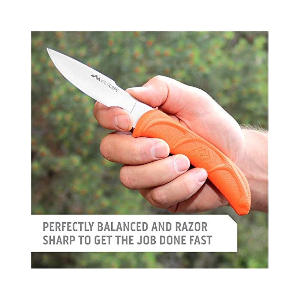 6-Piece Hunting Knife Set with Gut Hook, Caping Knife, Case, Deer Processing