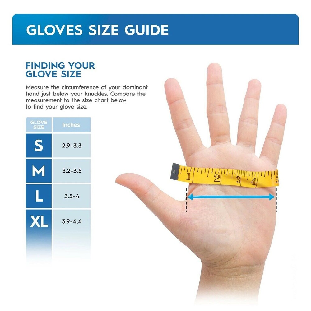 Kingfa Blue Nitrile Gloves 4 Mil