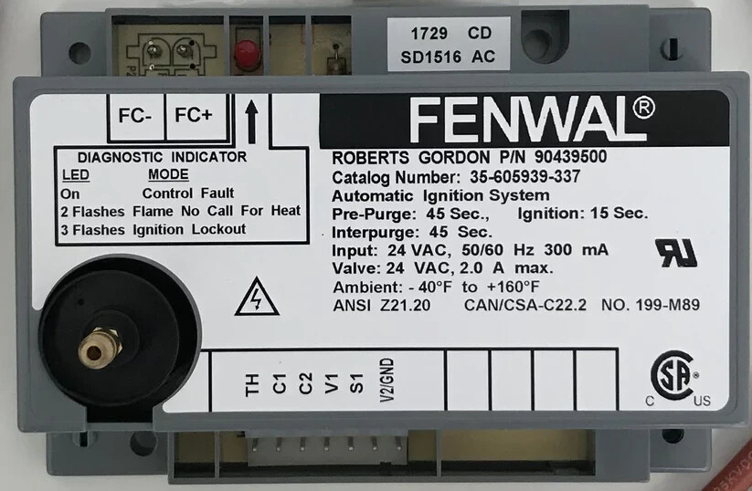 Roberts Gordon Ignition Control Module: 90439500K