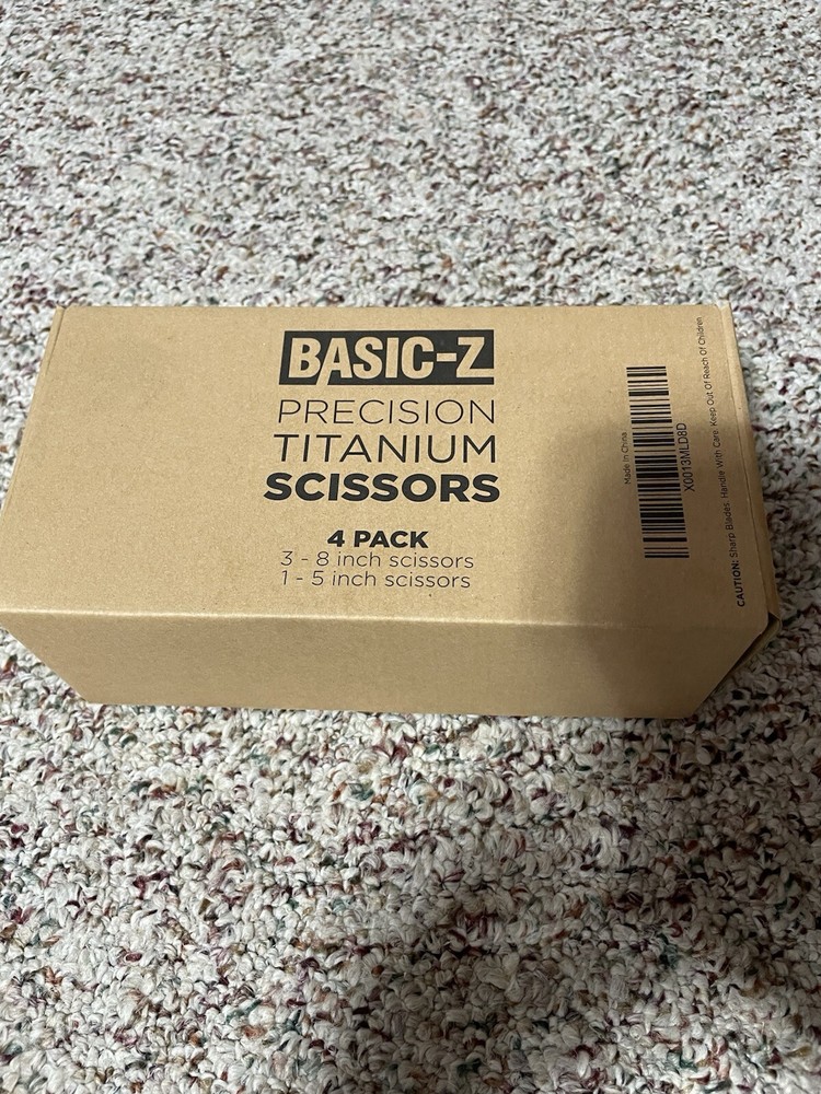 Basic-Z Precision Titanium Scissors, 4 Pack (3-8 in., 1-5 in.), Craft, Sewing
