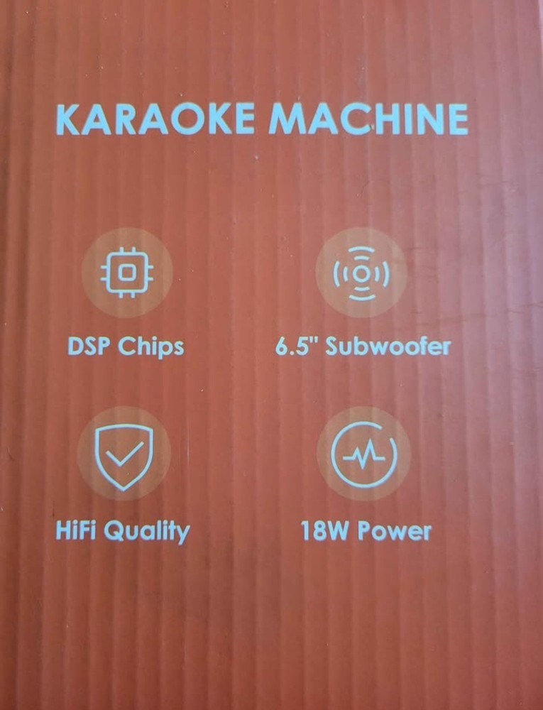 Karaoke Machine With Two Wireless Microphones New OPEN BOX CONDITION