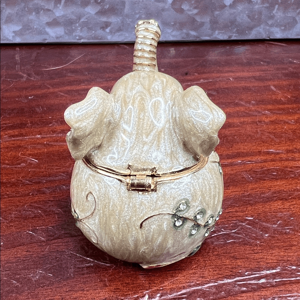 Enamel Elephant Trinket Box