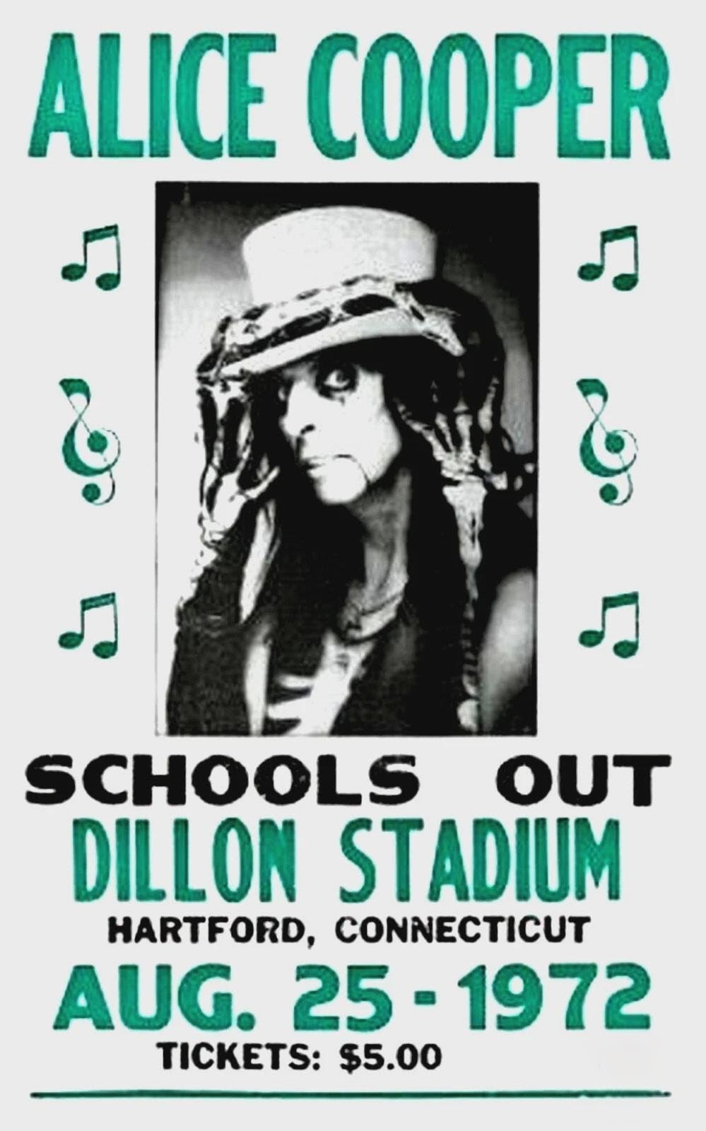 Alice Cooper Schools Out 11x17 Poster 1972 Concert Print