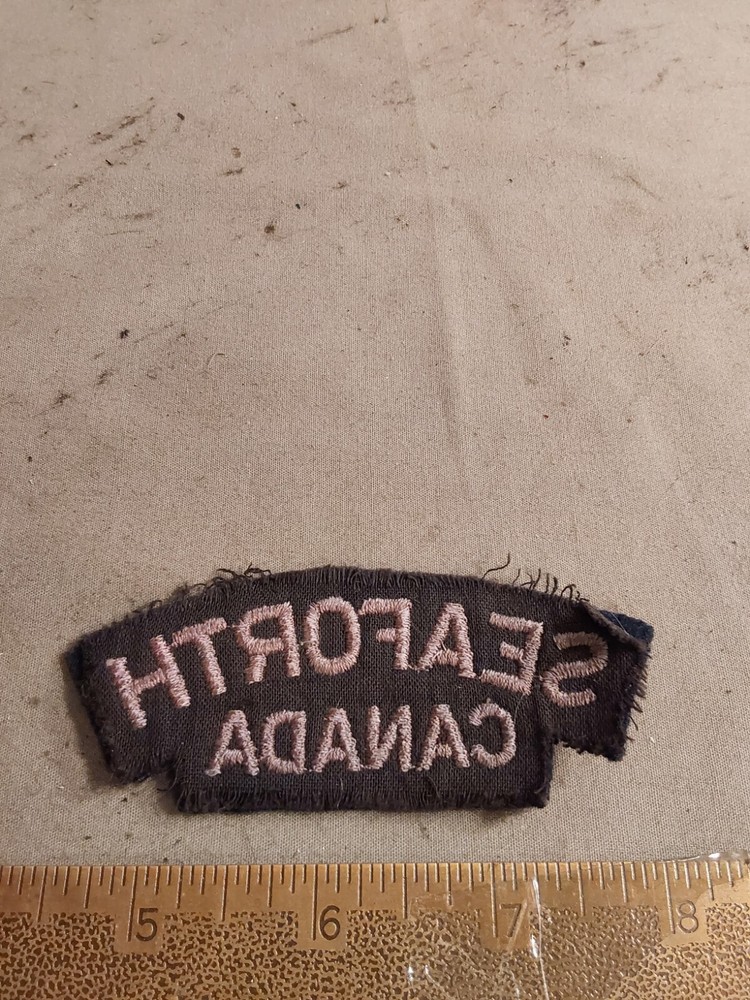 WWII Era Canadian Army Seaforth Highlanders Canada Engineers Tab Patch