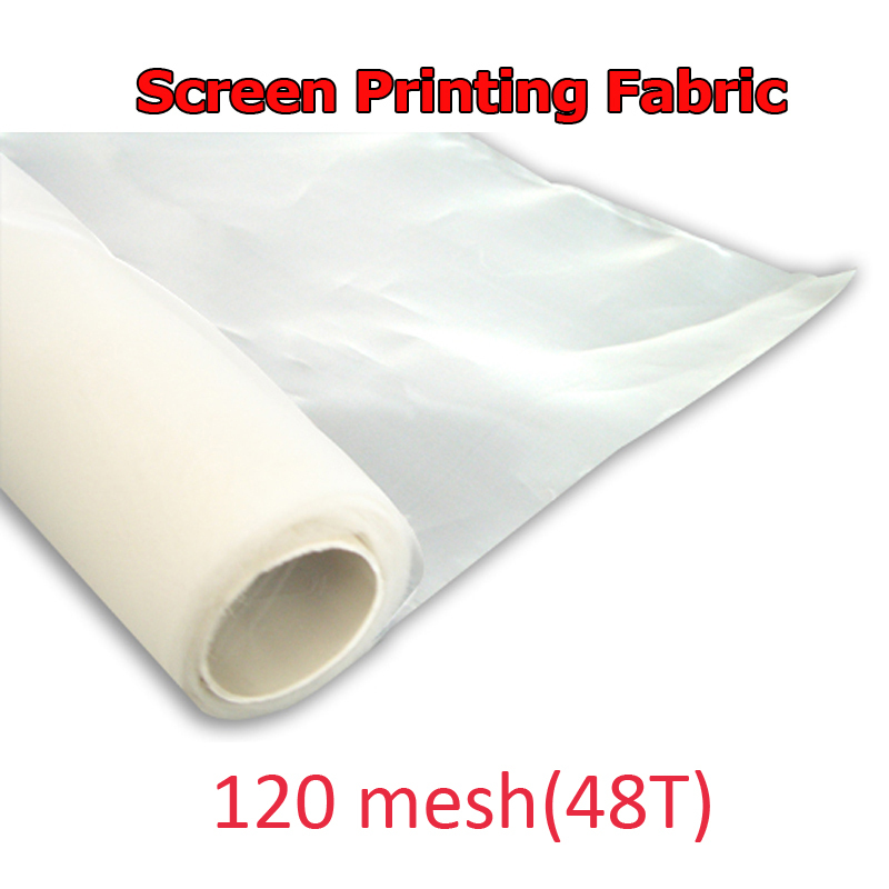 3 Yards Screen Printing 120M/43T Screen Fabric Width 50" White Screen Mesh