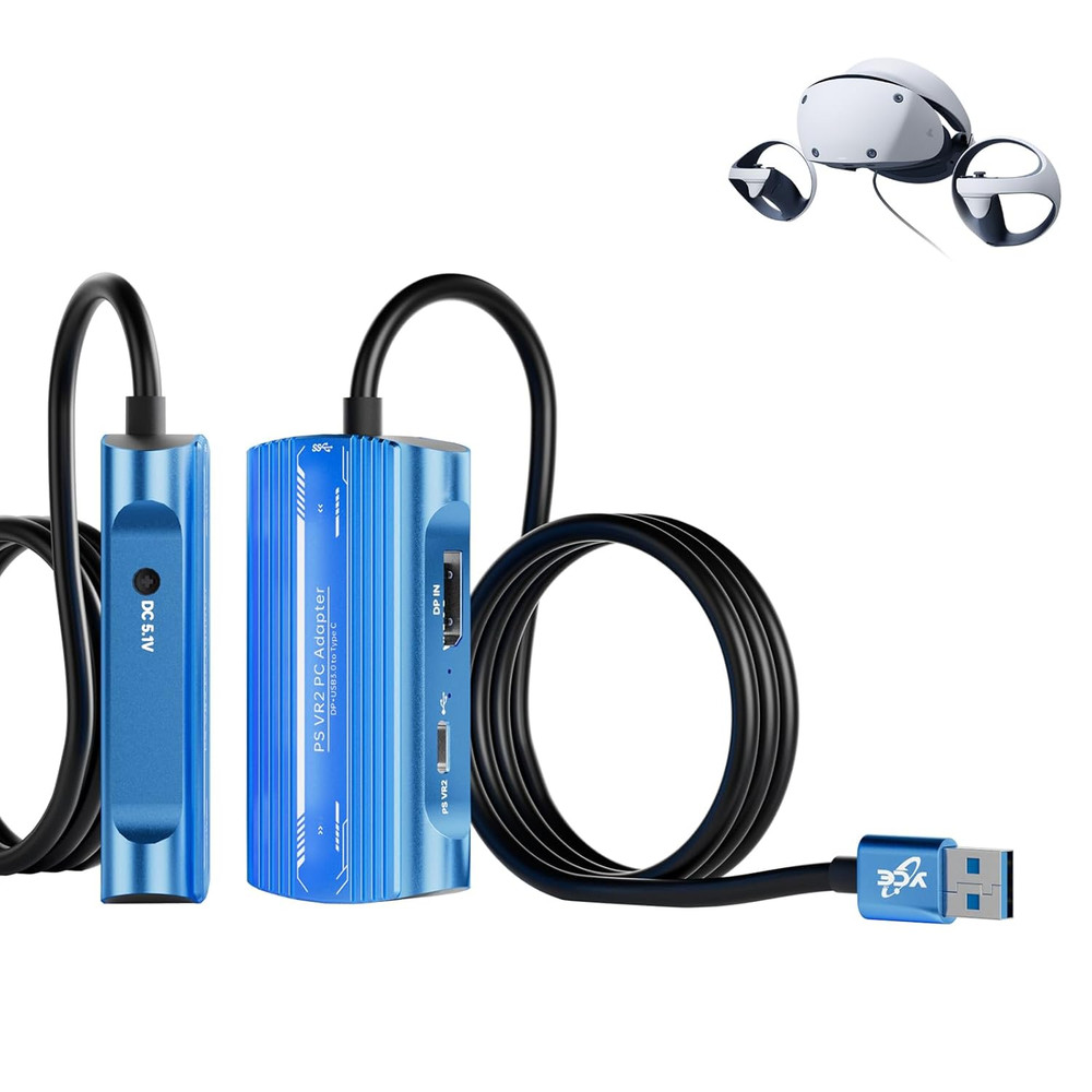 PSVR2 PC Adapter Accessories Kit.Includes DP1.4 Cable and Expandable Power Adapt