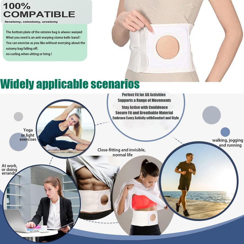 Ostomy Support Belt，Adjustable Prevent Parastomal Hernia Support Belt For