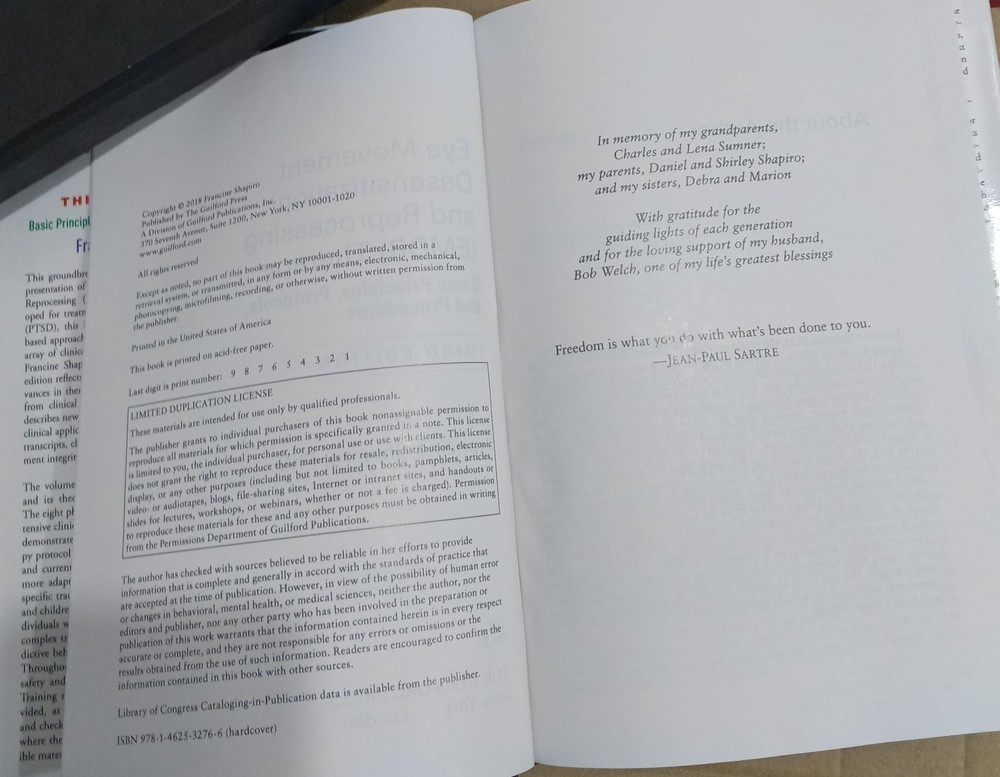 Eye Movement Desensitization and Reprocessing (EMDR) Therapy : Basic Principles,