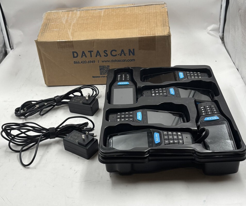 LOT OF 6 DATASCAN QPID1000 WIRELESS HANDHELD BARCODE SCANNERS