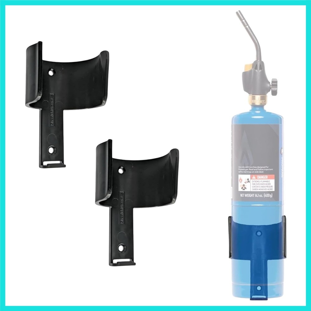 Utility Torch Holder - 2 Pack | Propane Tank Storage Mount for Workshops & Mo...