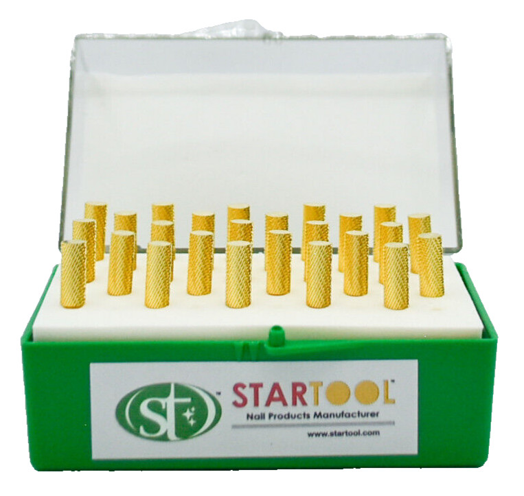 Startool Acrylic Nail Drill 3/32" STM Medium (Small Head) Gold ( Single )