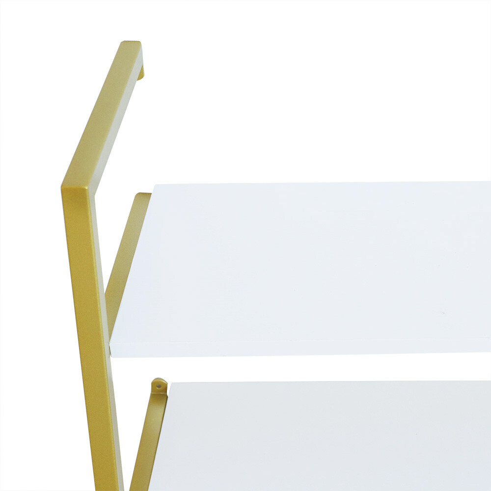 Wood Floating Shelf Bracket Wall-Mounted Storage Display Rack Unit Gold