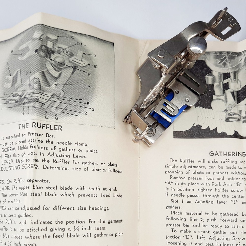 Vintage Sewing Attachments Edgestitcher Multi Slotted Binder Ruffler and More
