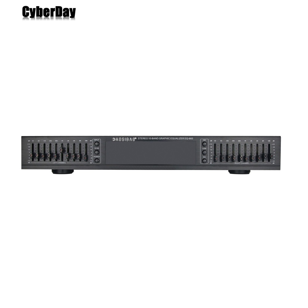 HIFI Digital HD Stereo Graphic Preamplifier Equalizer USB Home Stage Equalizer