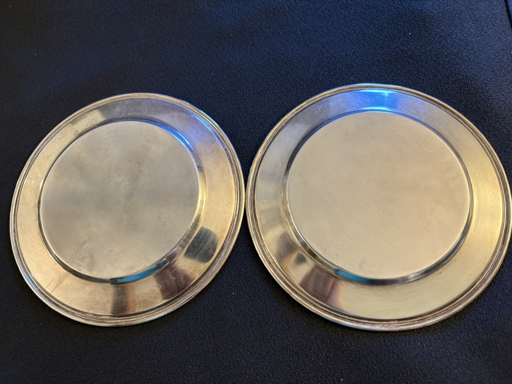 2 Silverplate Western Germany 6 Inch Bread Plates