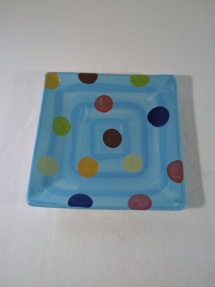 Gail Pittman Square Cha Cha Cha Dinner Plate - 8"   0612C